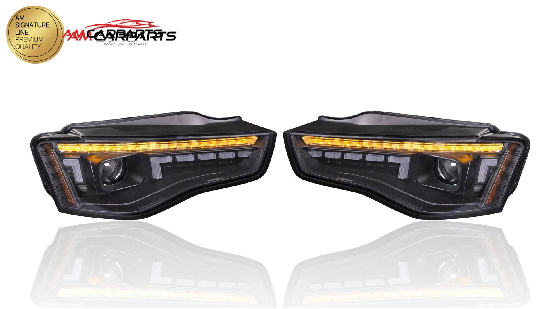 HID Headlights Black for Audi A5 8T Facelift (2011-2017)