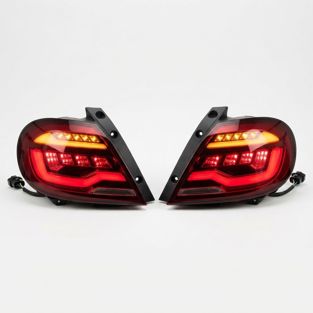 2 PCS Automatic LED Tail Lights For VW Beetle 1998-2005 Tail Lamp Modified DRL Horse Race