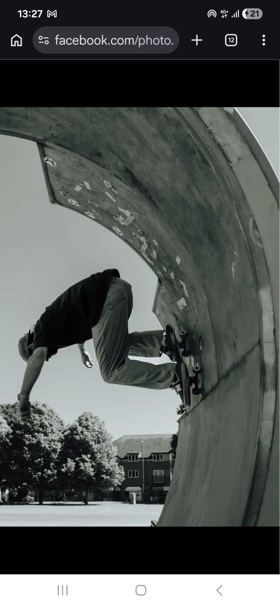 Charlie Hutchings-Sait mid-trick on a ramp