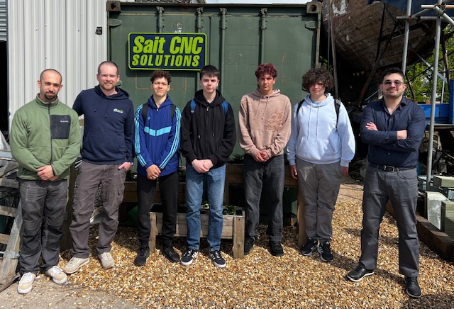 Team photo outside Sait CNC Solutions