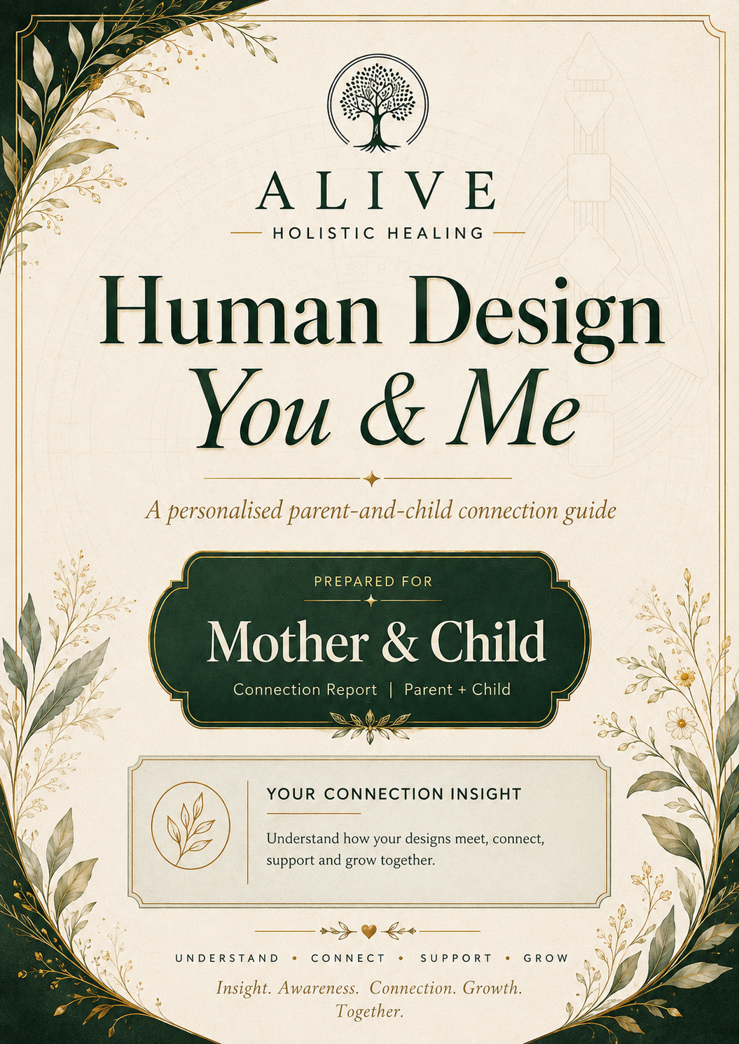 You & Me — Human Design report cover