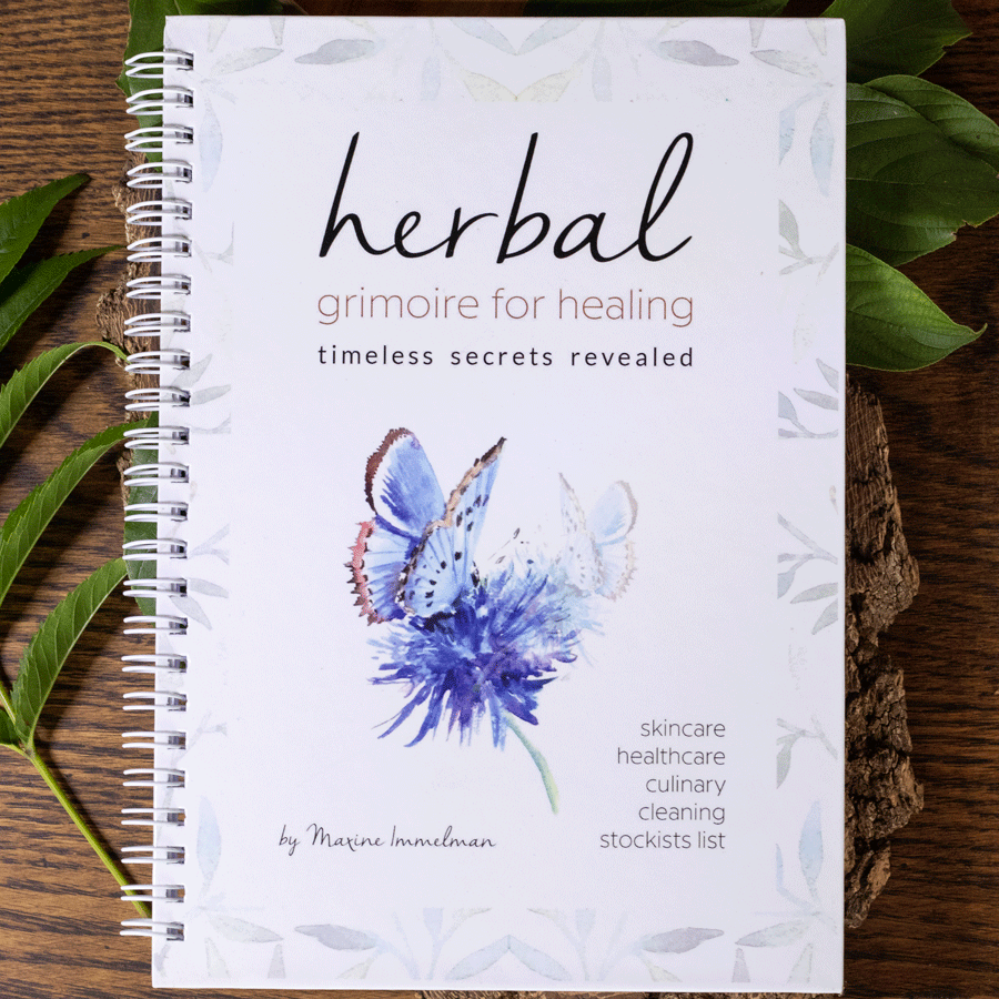 The Herbal Grimoire for Healing by Maxine Immelman herbal wellness book