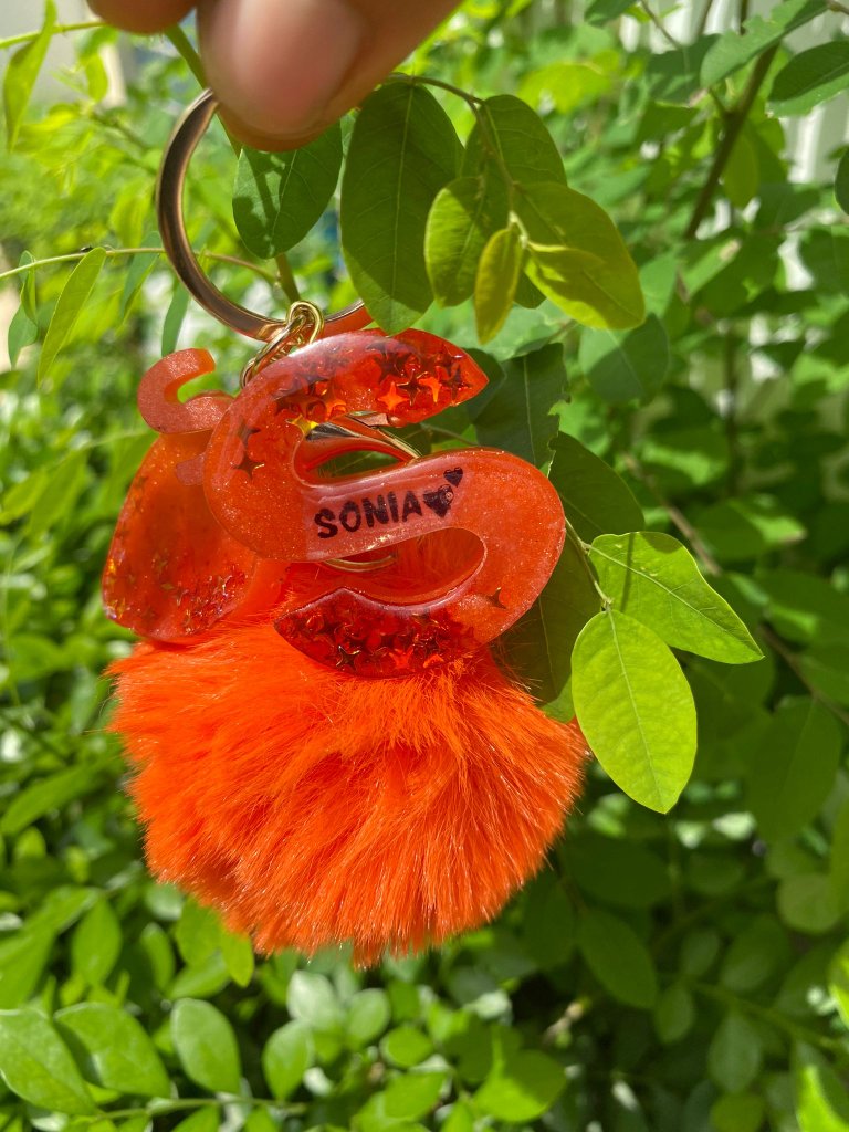 Custom Name Resin Keychain