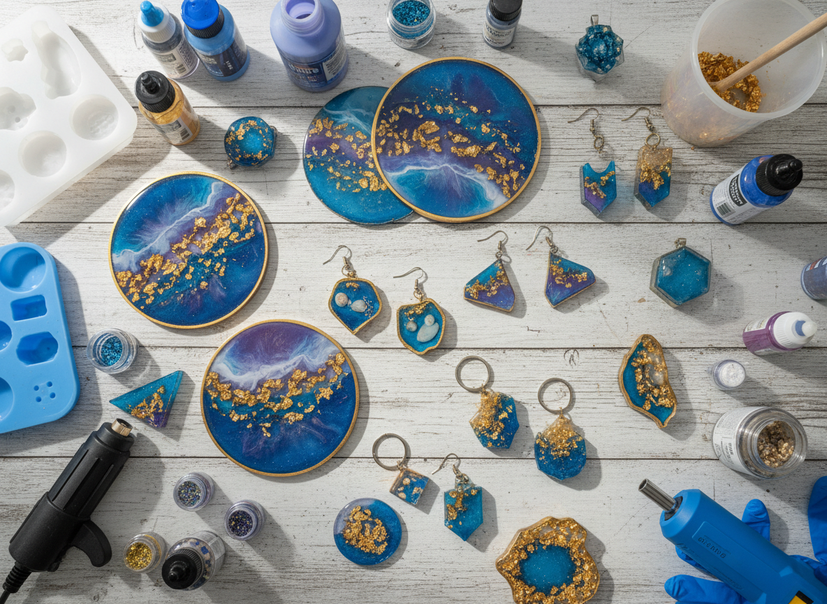Beautiful finished resin art pieces