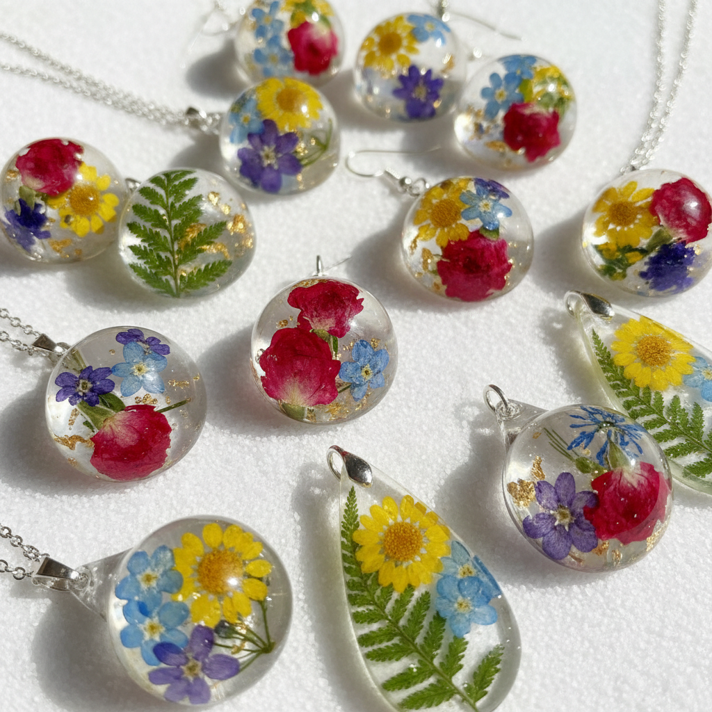 Floral Resin Jewellery