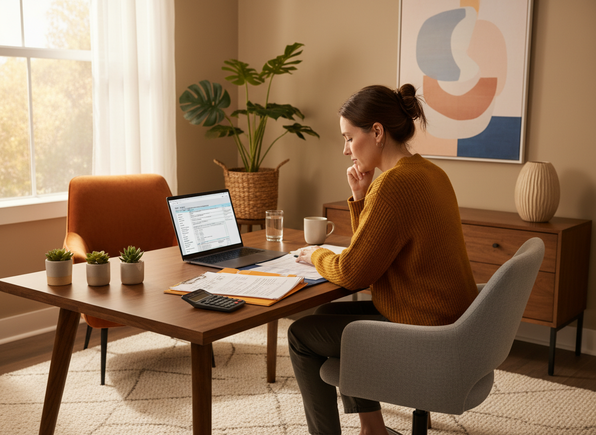 Self-employed professional workspace