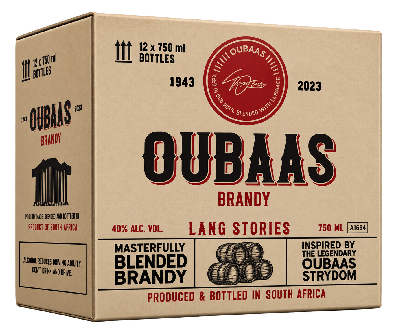 Oubaas Brandy bottle for sale