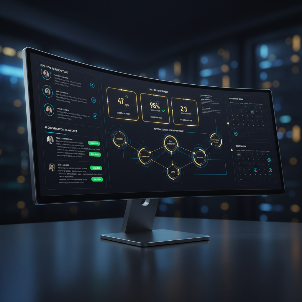 Golder AI receptionist automation dashboard
