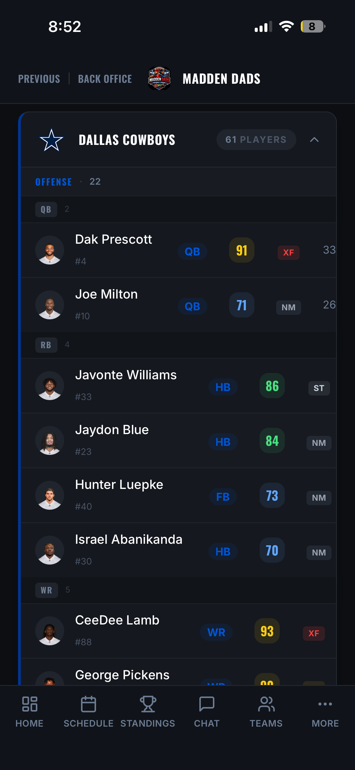 Team Rosters — Pro League HQ