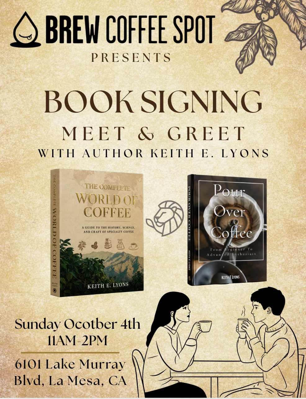 Brew Coffee Spot book signing with Keith E. Lyons