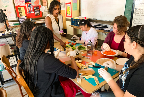 Community food preparation workshop