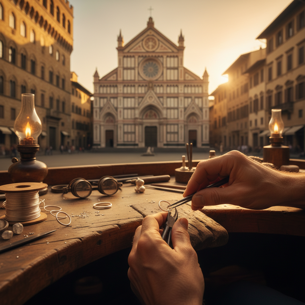 Santa Croce square with jewellery making
