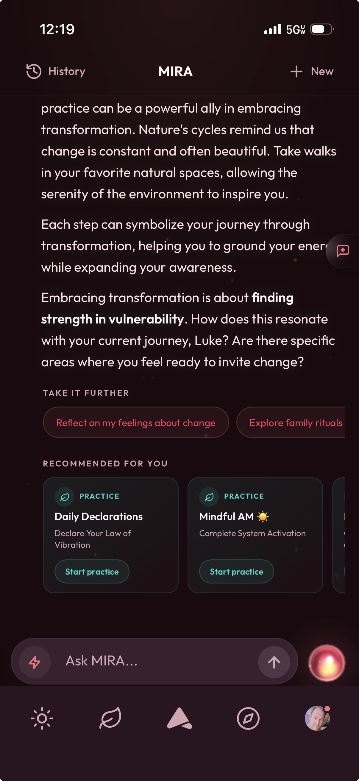 Mira Chat Recommendations