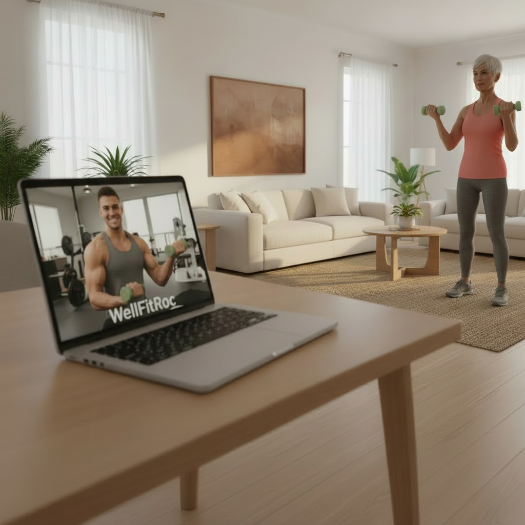 Virtual fitness coaching from home