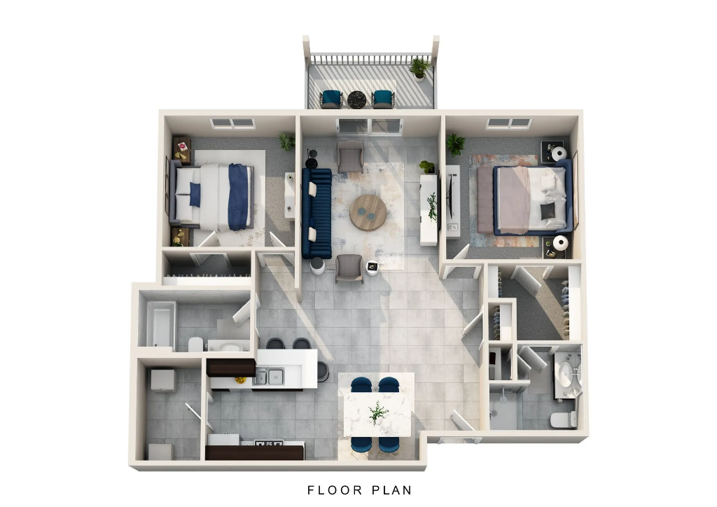 2 Bedroom Apartment layout