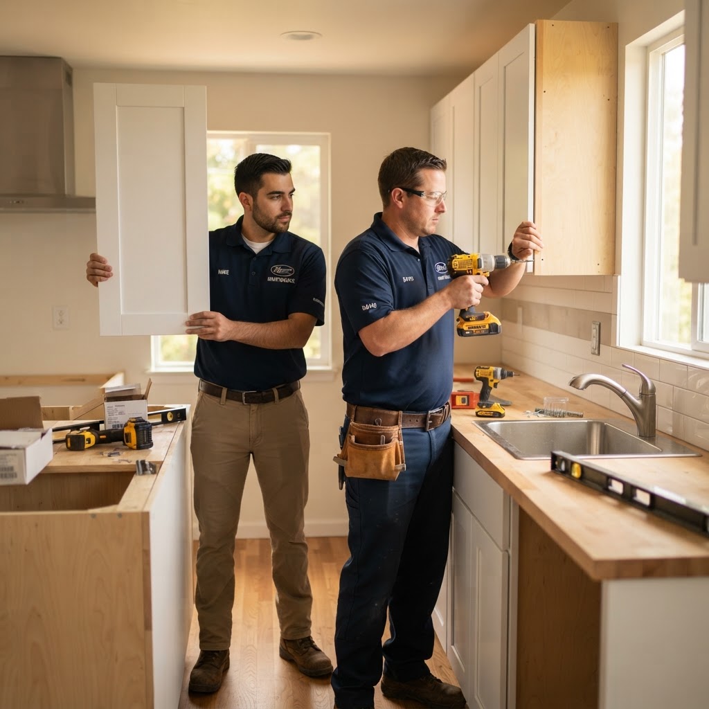 Charisma maintenance technician fixing a sink