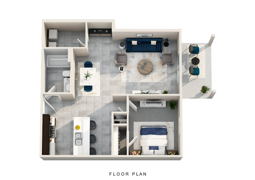 1 Bedroom Apartment layout