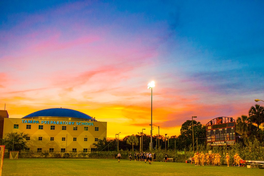 Tampa Preparatory School at sunset