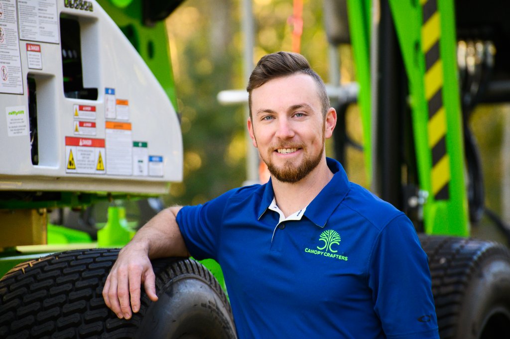 Business owner headshot with equipment