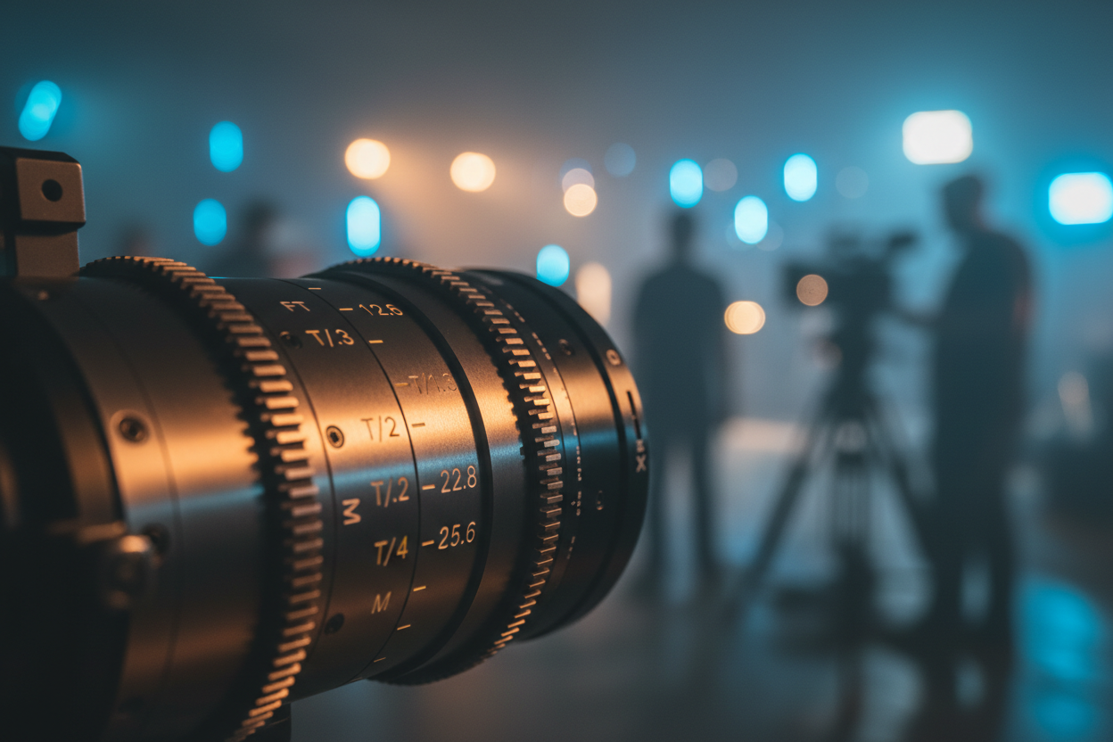 Cinema lens close-up