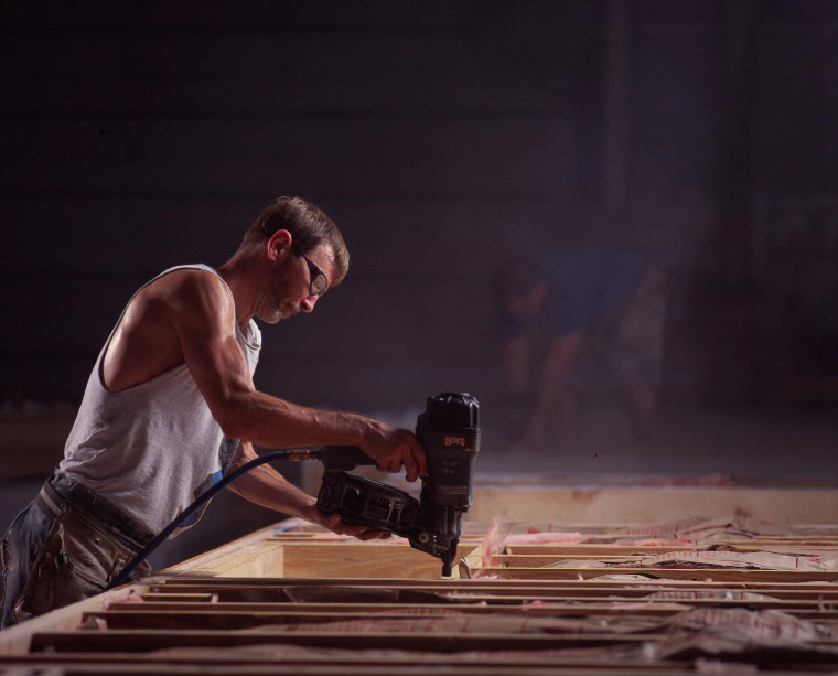 Construction worker framing