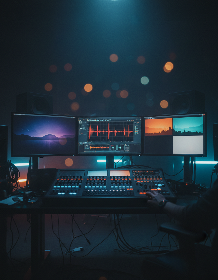 Video editing suite with color grading