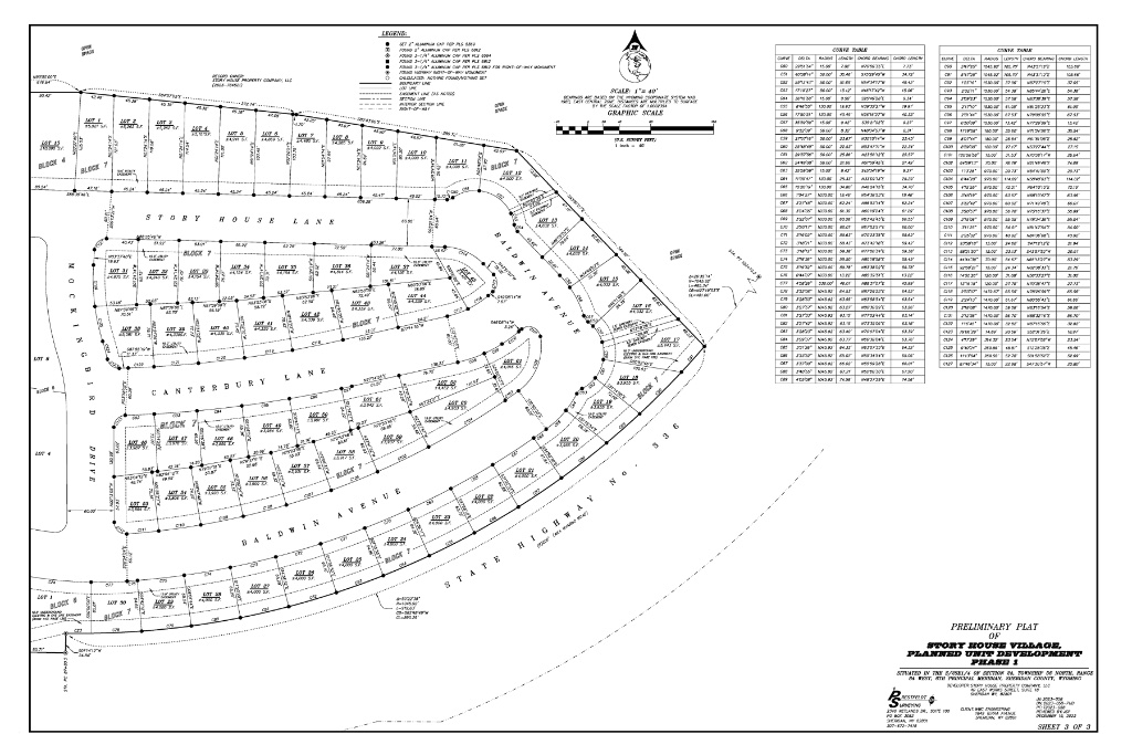 Story House Village Phase 1 Preliminary Plat — Sheet 3 of 3