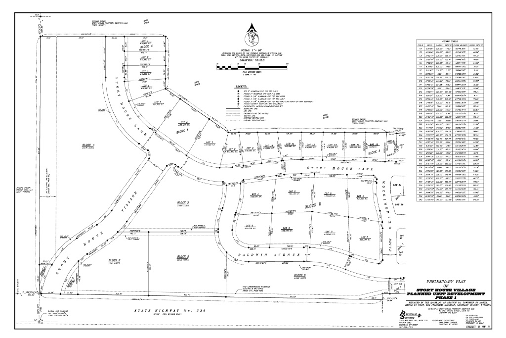 Story House Village Phase 1 Preliminary Plat — Sheet 2 of 3