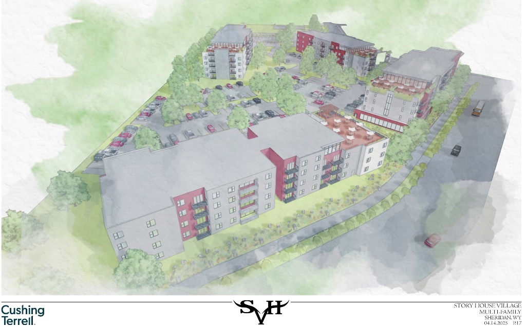 Conceptual watercolor site plan