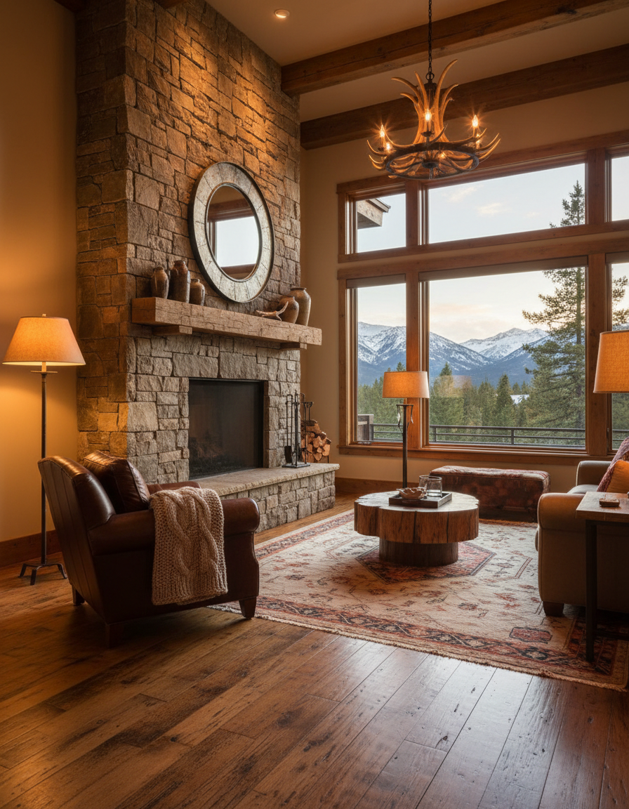 Living room with hardwood floors
