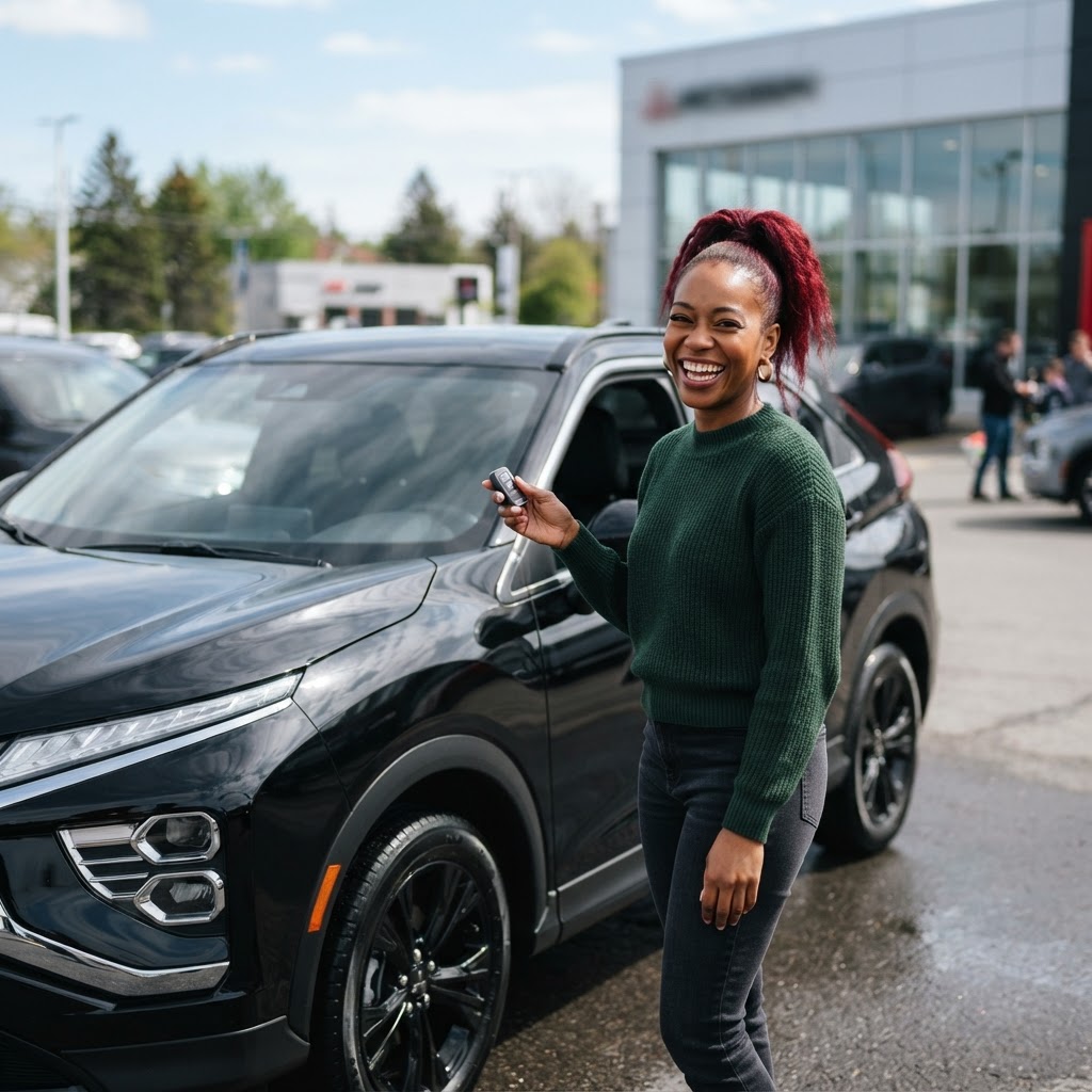 Illustration: Sandra secures 2nd chance financing for a 2026 Mitsubishi Eclipse Cross