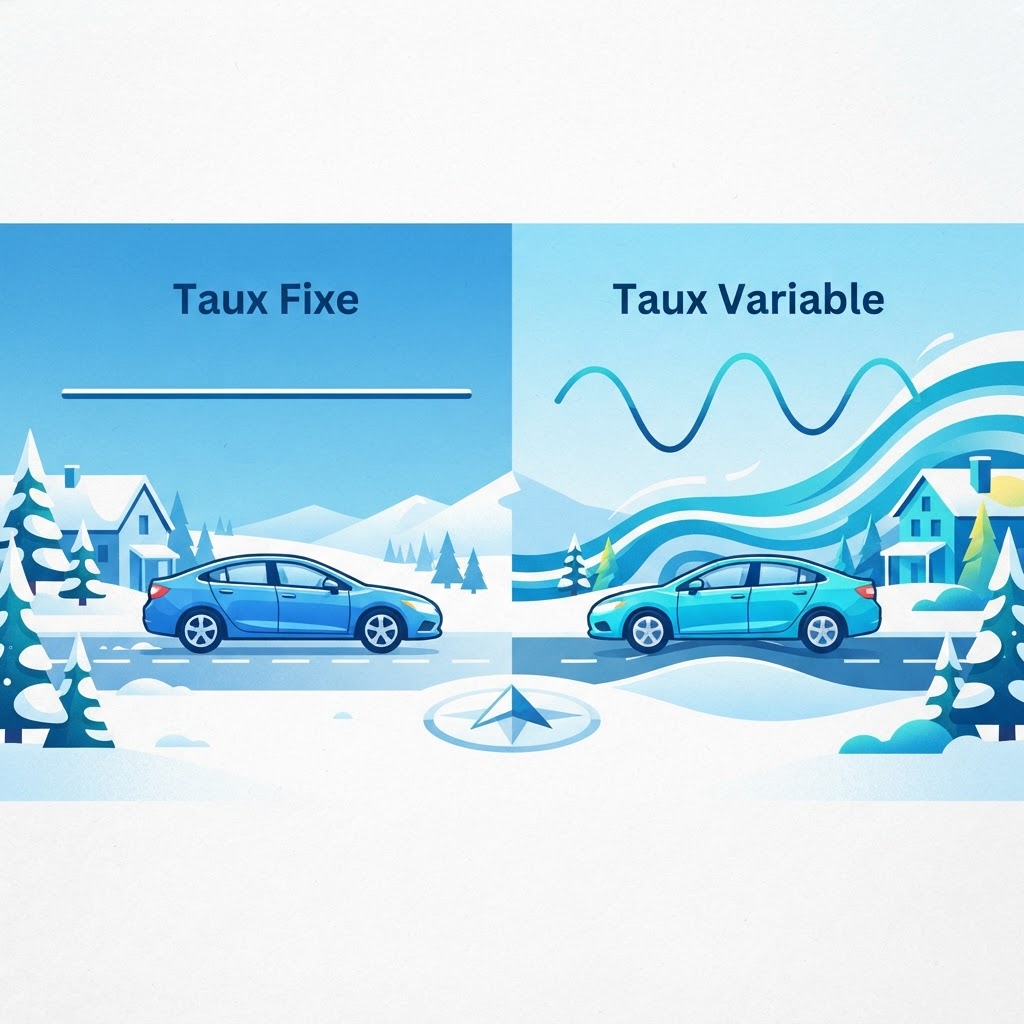 Illustration: Prêt auto au Québec : taux fixe ou taux variable — que choisir?