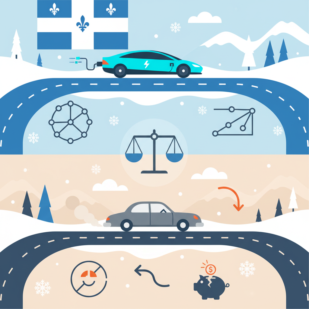 Illustration: Véhicules électriques vs essence au Québec 2026: calcul financier