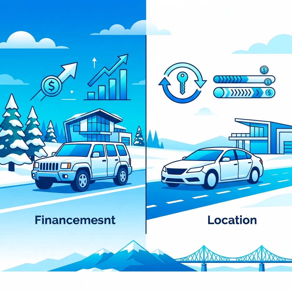 Illustration: Location vs financement: choisir la meilleure option auto Québec