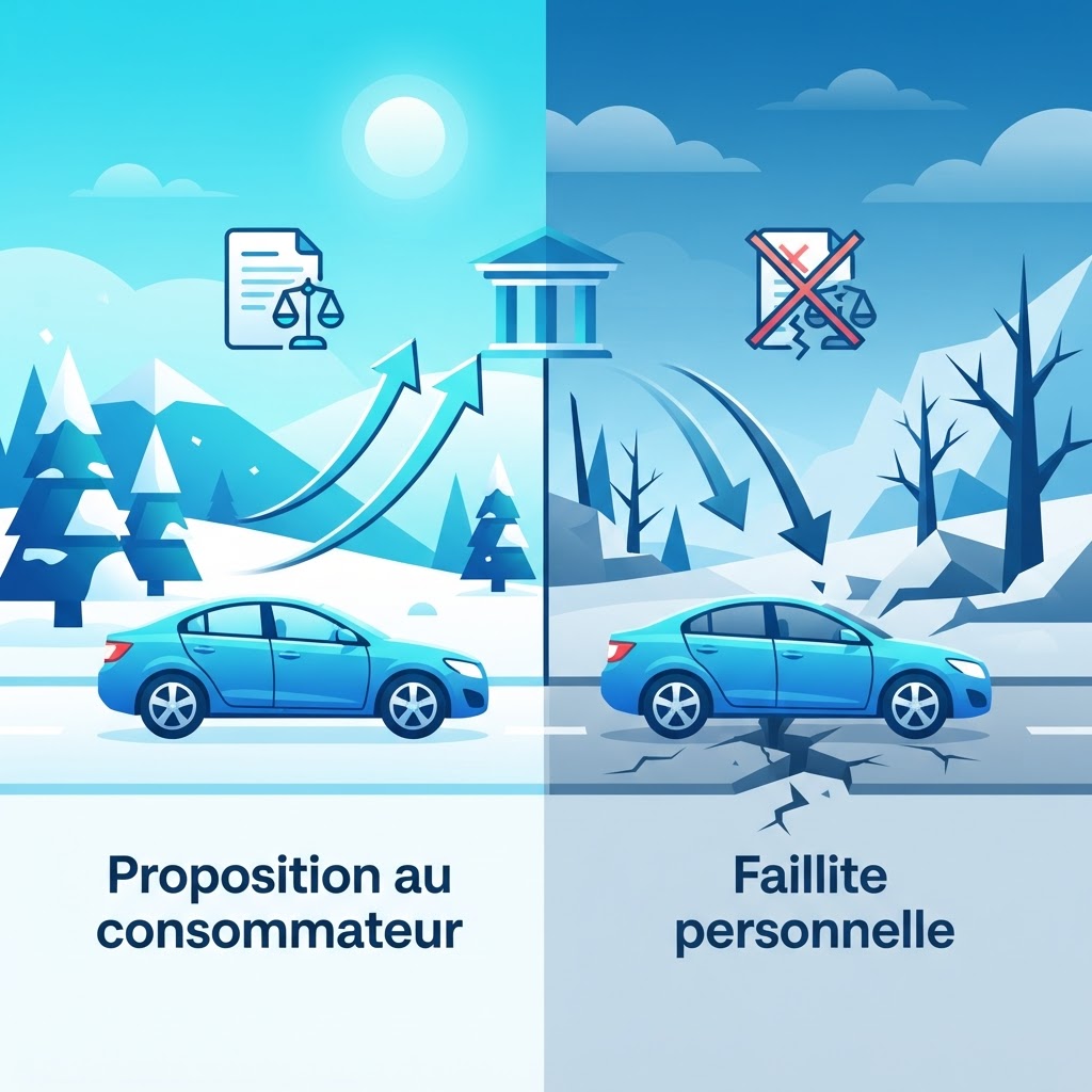 Illustration: Consumer Proposal vs. Bankruptcy: What is the Impact on Your Car Loan?