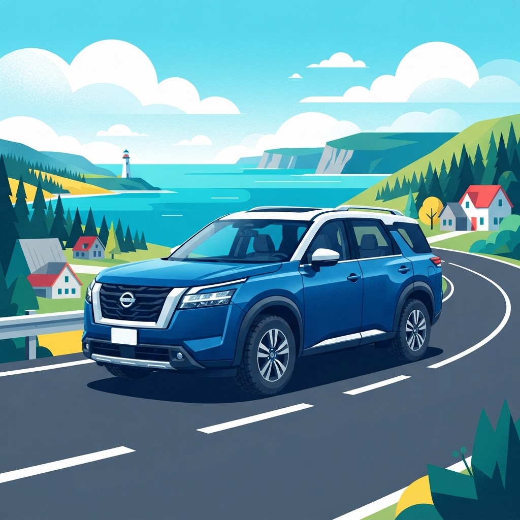 Illustration: 2026 Nissan Pathfinder Platine — sièges capitaine, financement QC