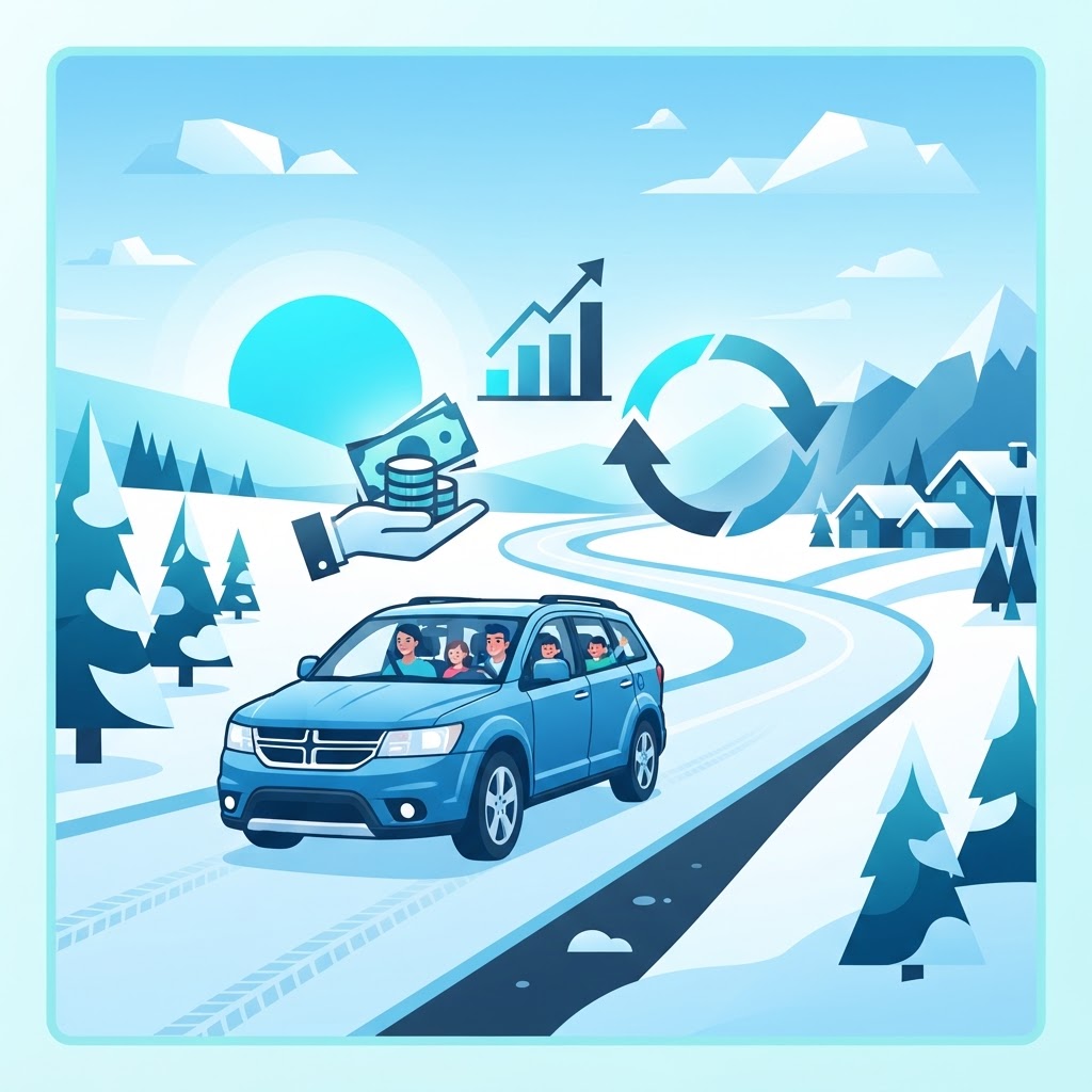 Illustration: Used Dodge Journey in Quebec: Family SUV and Affordable Auto Financing
