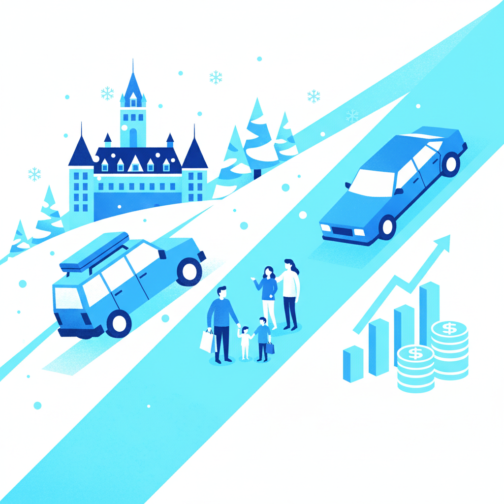 Illustration: SUV ou berline pour familles québécoises : espace, sécurité et neige