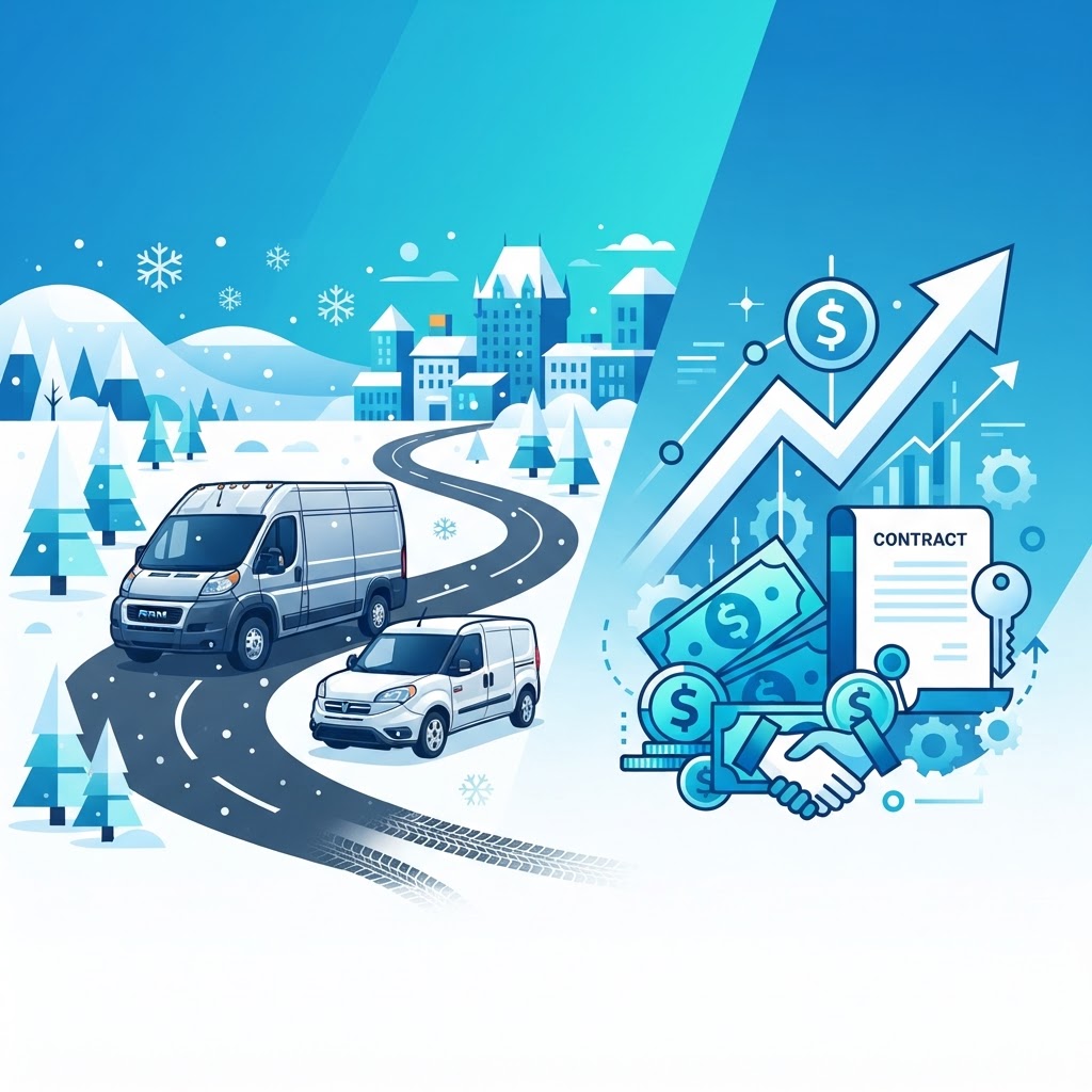 Illustration: Used RAM ProMaster in Quebec: Cargo Vans and Commercial Financing