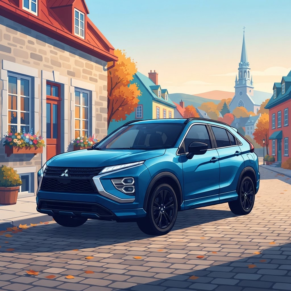 Illustration: 2026 Mitsubishi Eclipse Cross NOIR S-AW à vendre au Québec – Financement auto
