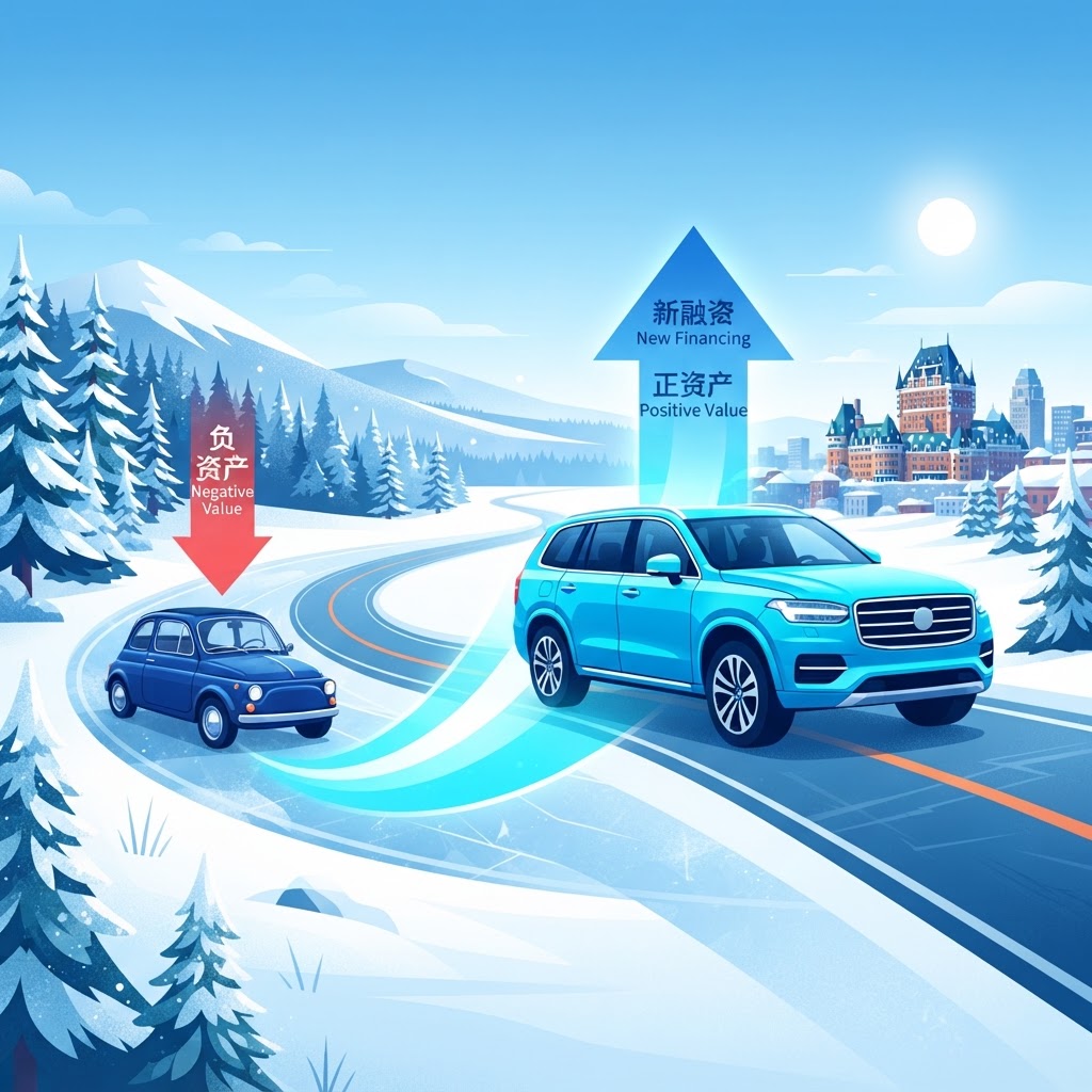 Illustration: Managing Negative Equity on Your Car Loan in Quebec: How It Works and Costs