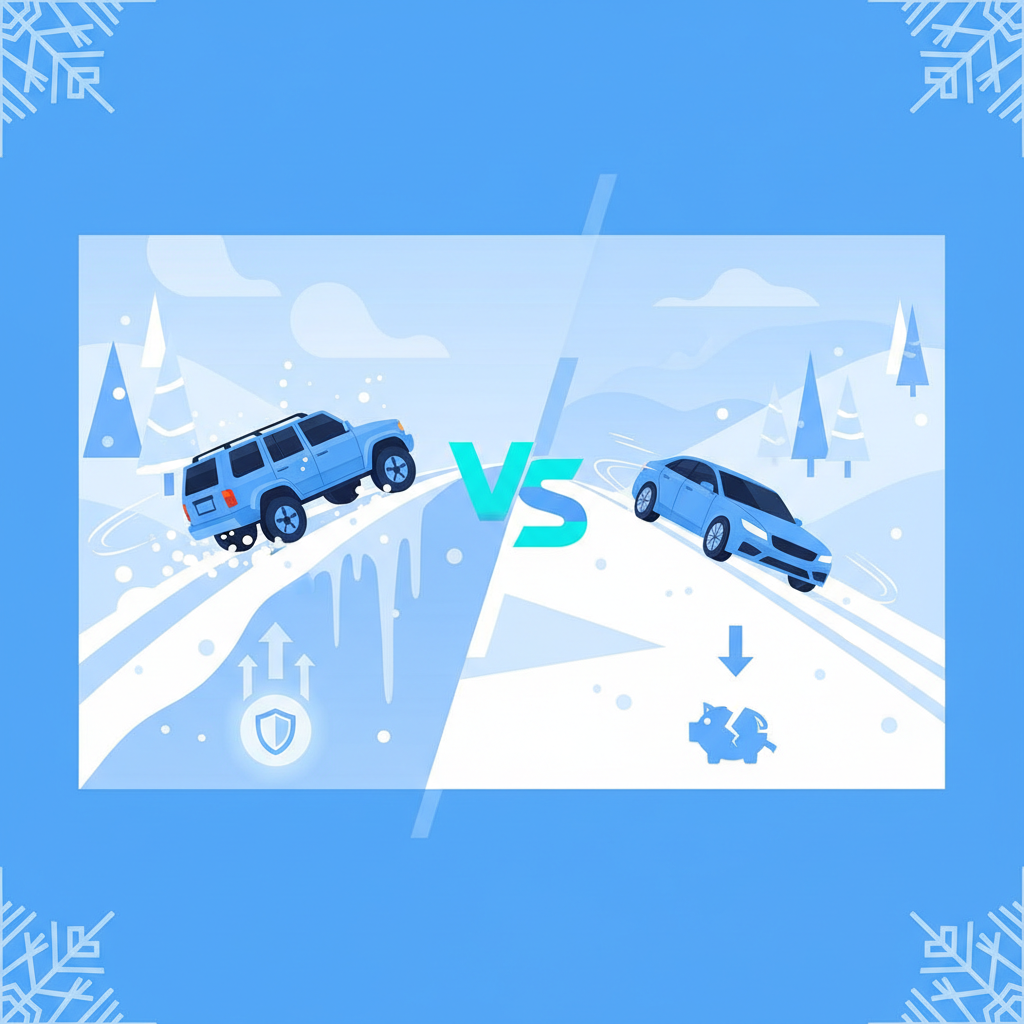 Illustration: AWD vs. FWD: Choosing for Winter in Quebec