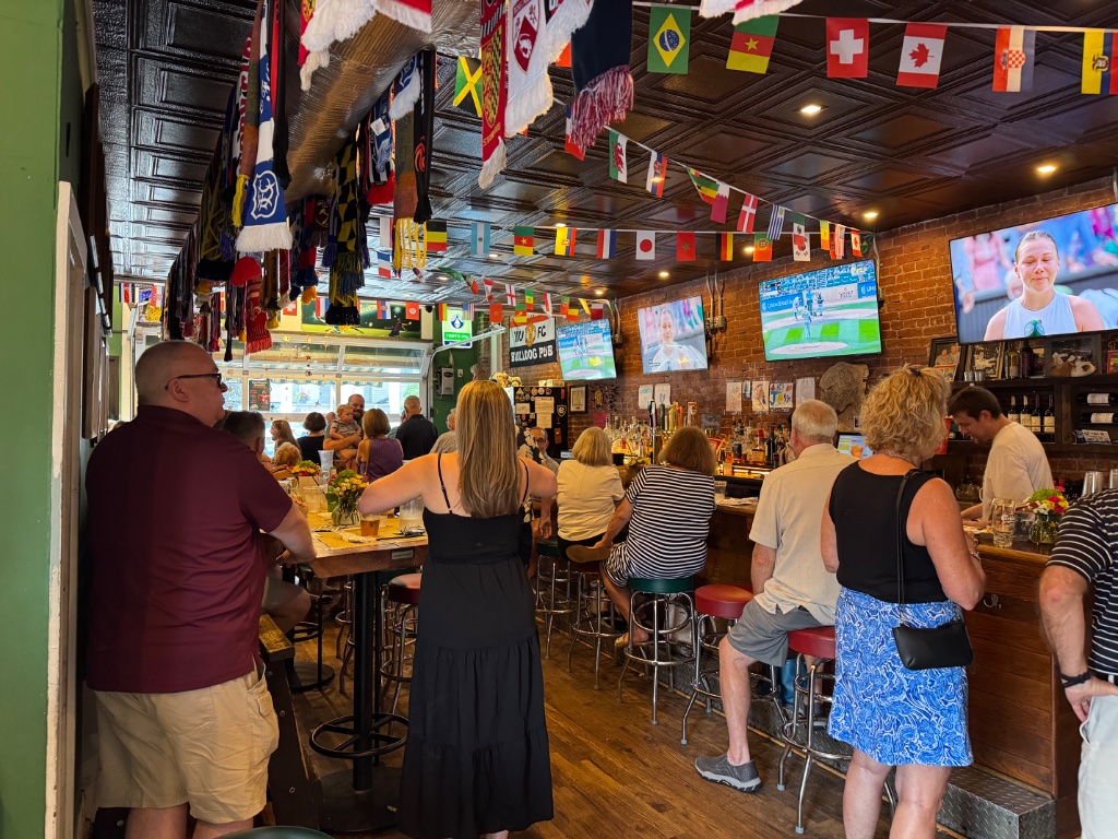 Catered food spread at The Bulldog Pub, served by DiRenzo Brothers Catering in Pittsburgh's Morningside neighborhood