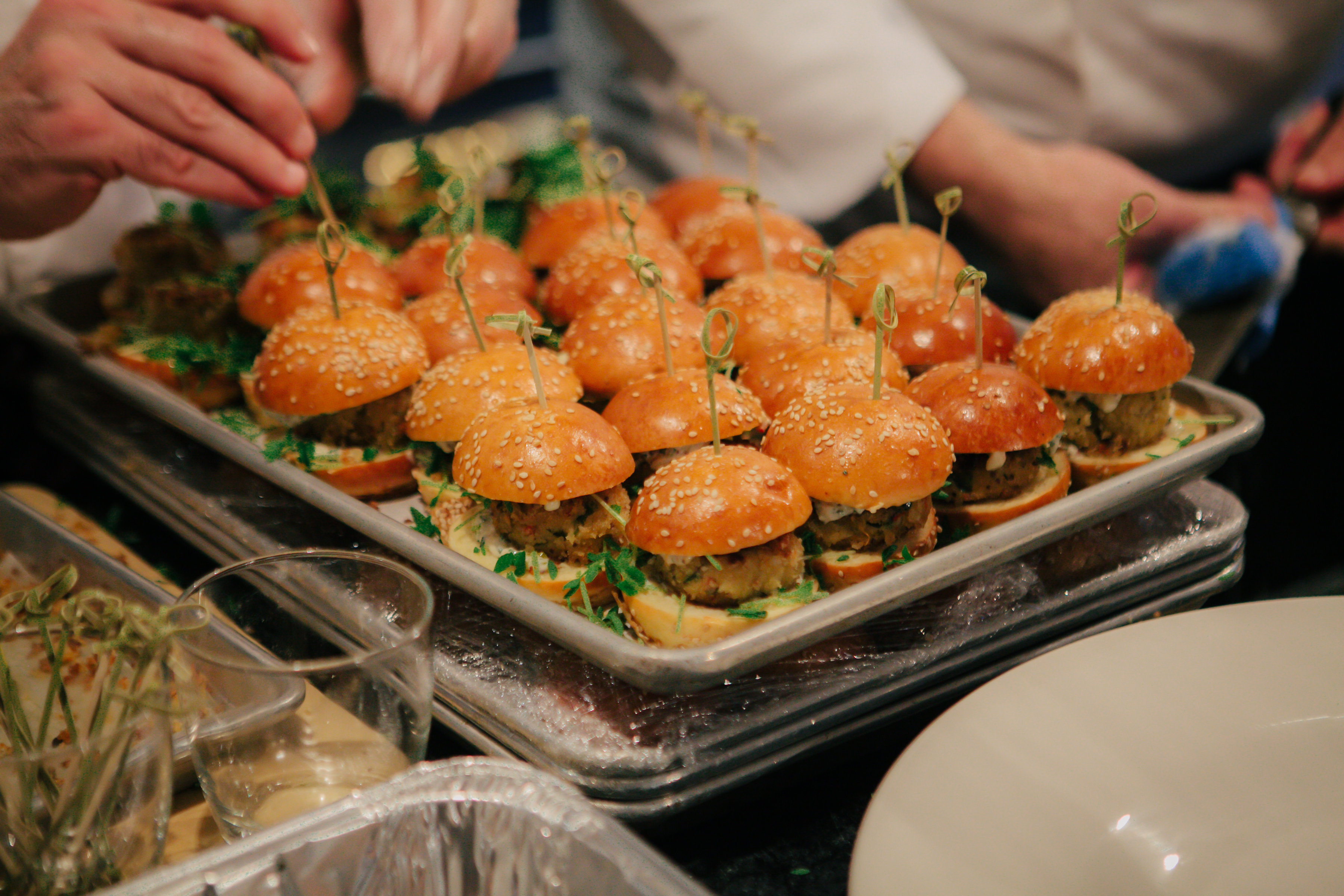 Homemade Italian meatball sliders on fresh rolls, a signature DiRenzo Brothers Catering dish for Pittsburgh events
