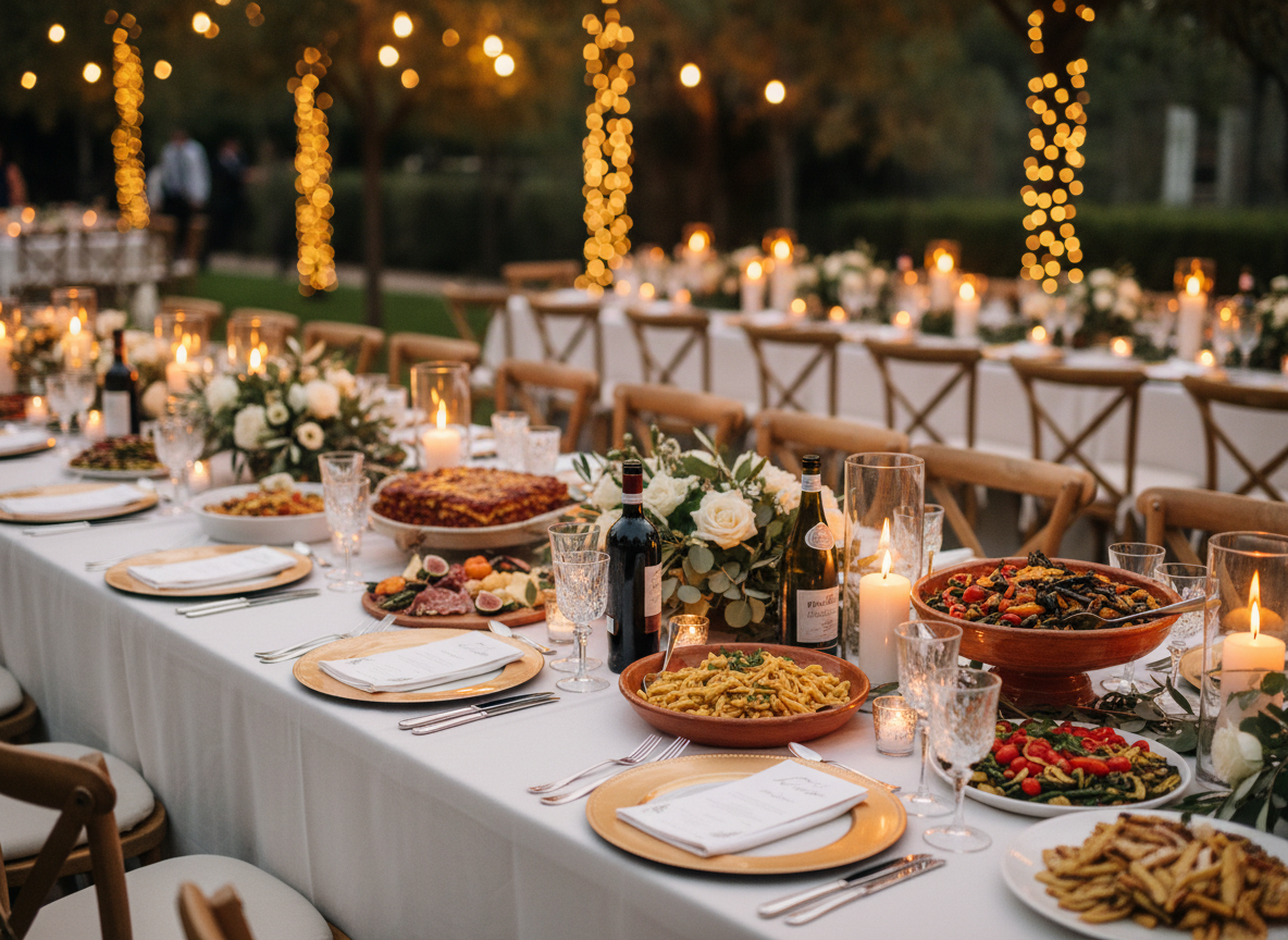 Italian wedding catering spread by DiRenzo Brothers Catering for a Pittsburgh reception