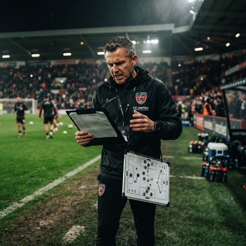 Coach with clipboard