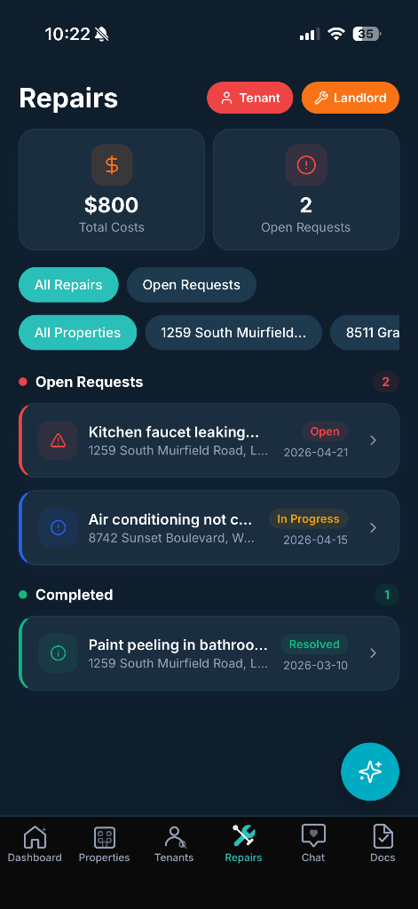 LeaseConnectPro Repairs