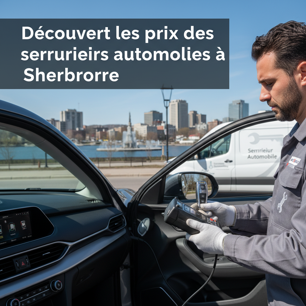 Découvrez les prix des serruriers automobiles à Sherbrooke