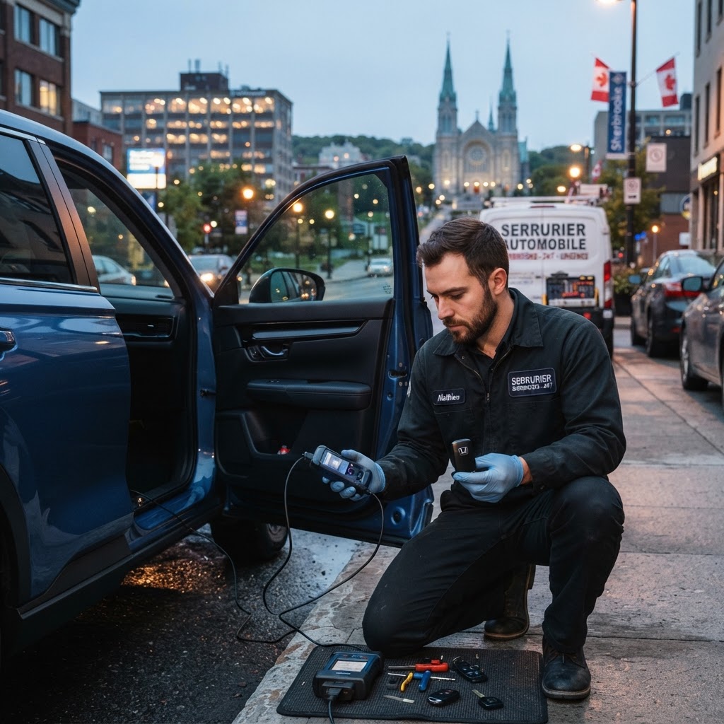 Serrurier automobile Sherbrooke : Service mobile 24/7
