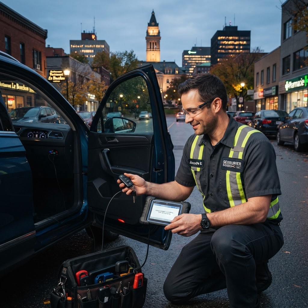 Besoin d'une clé avec puce à Sherbrooke ? Service 24/7